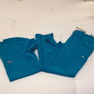 Figs Teal Scrub Set